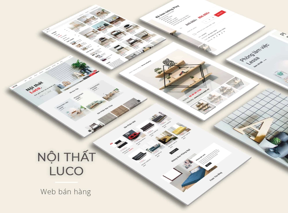 Mẫu website bán hàng nội thất Luco