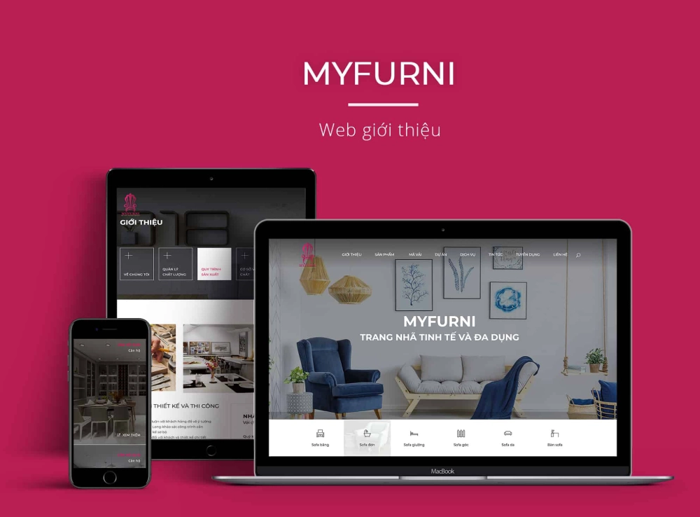 Website bán hàng nội thất MYFURNI