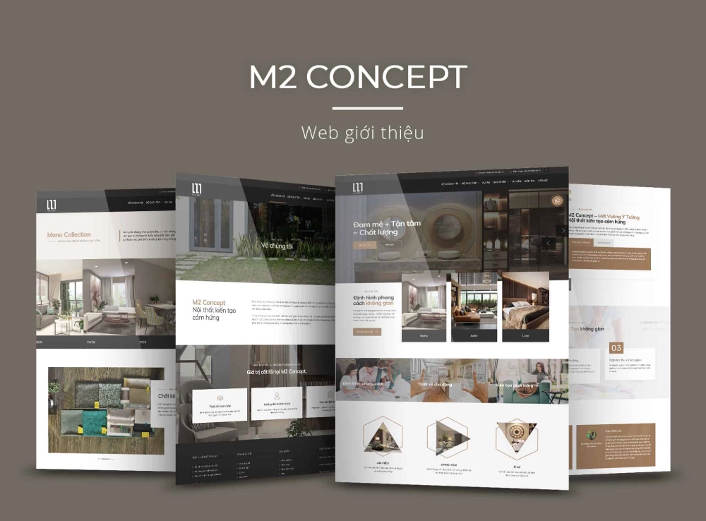 Website showroom nội thất M2 Concept