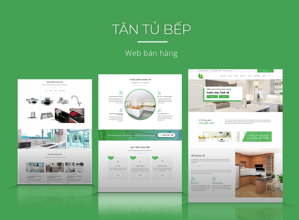 Website nội thất Tân tủ bếp