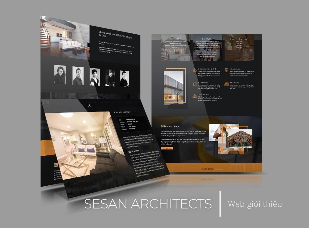 Website giới thiệu Sesan Architects