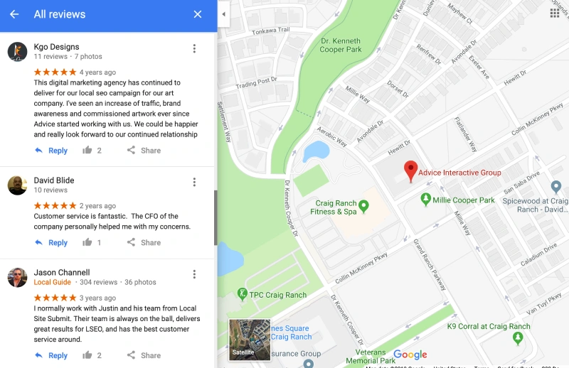 Đánh Giá Tích Cực Từ Google Maps