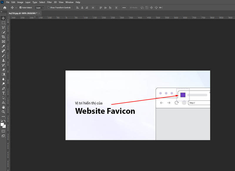 Sử dụng phần mềm thiết kế Photoshop để tạo Favicon cho website