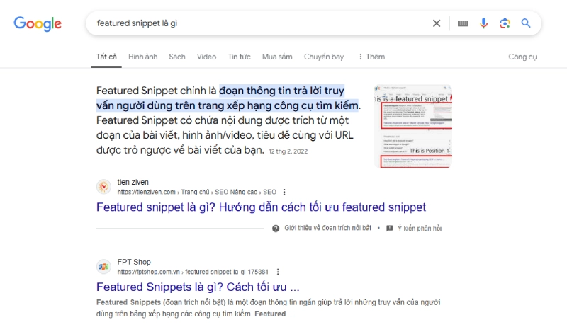 Featured Snippet là gì?