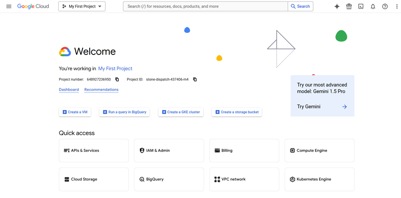 Tạo Project trên Google Cloud Console để bắt đầu sử dụng Google Maps API