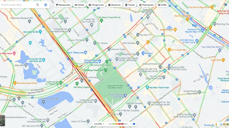Theo dõi tình hình giao thông bằng Google Maps