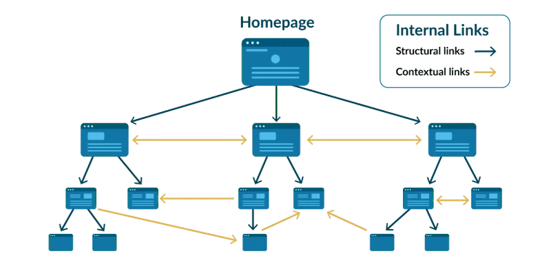 Navigational Internal Link và Contextual Internal Link