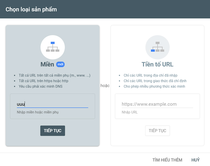 Cài đặt Google Search Console