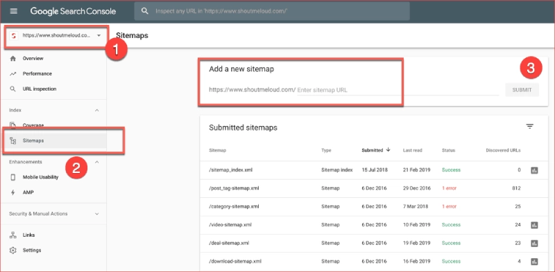 Khai báo Sitemap với Google Search Console