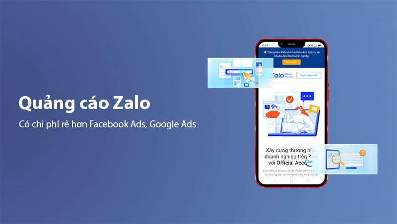 *Chi phí Zalo Ads rẻ hơn so với Facebook Ads và Google Ads