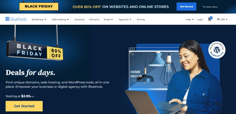 Chọn dịch vụ Hosting cho website WordPress tại Bluehost